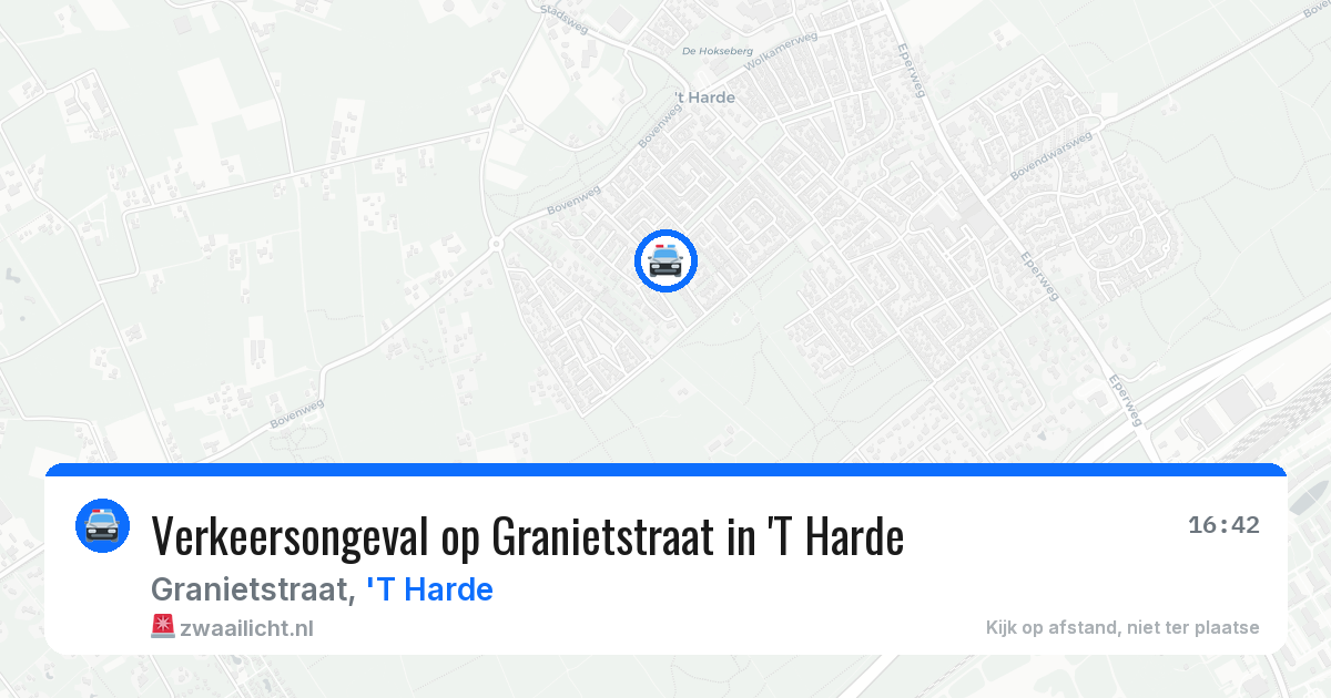 Verkeersongeval op Granietstraat in 'T Harde — 29 apr 2026