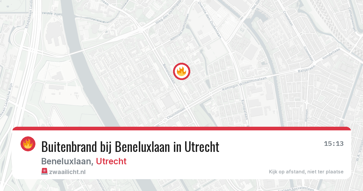 Buitenbrand bij Beneluxlaan in Utrecht — 6 jul 2026