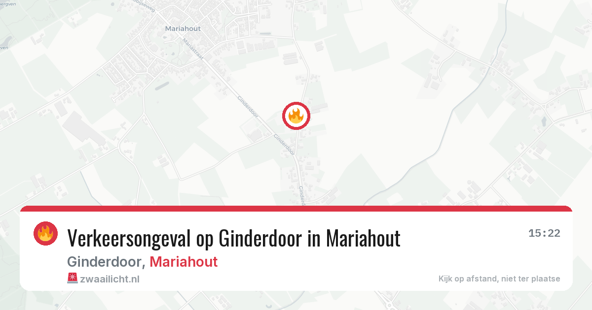 Verkeersongeval op Ginderdoor in Mariahout — 18 feb 2026