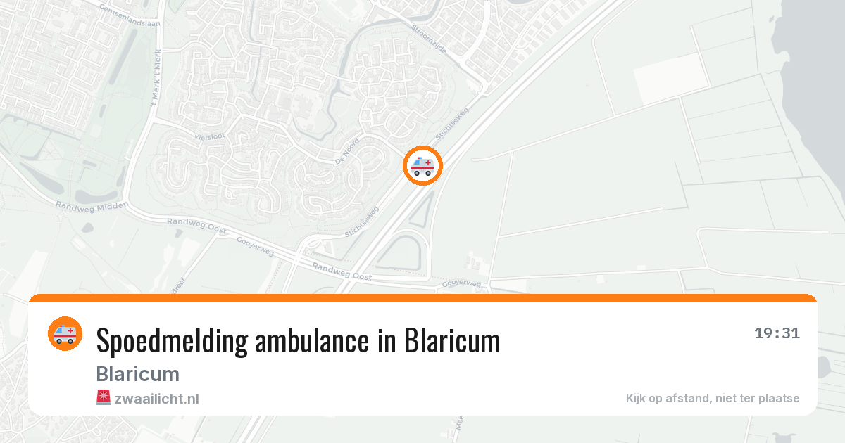 Spoedmelding ambulance in Blaricum — 10 aug 2026