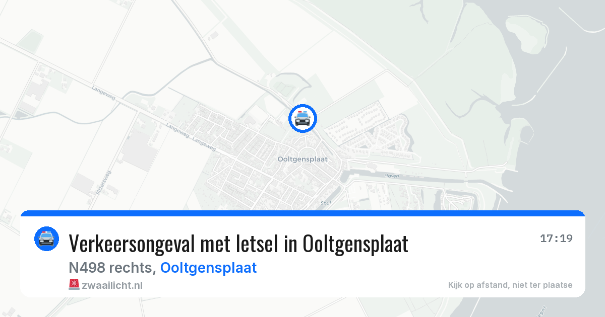 Verkeersongeval met letsel in Ooltgensplaat — 25 mrt 2026