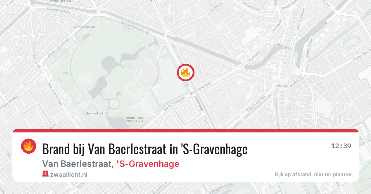Brand bij Van Baerlestraat in 'S-Gravenhage — 16 jun 2026