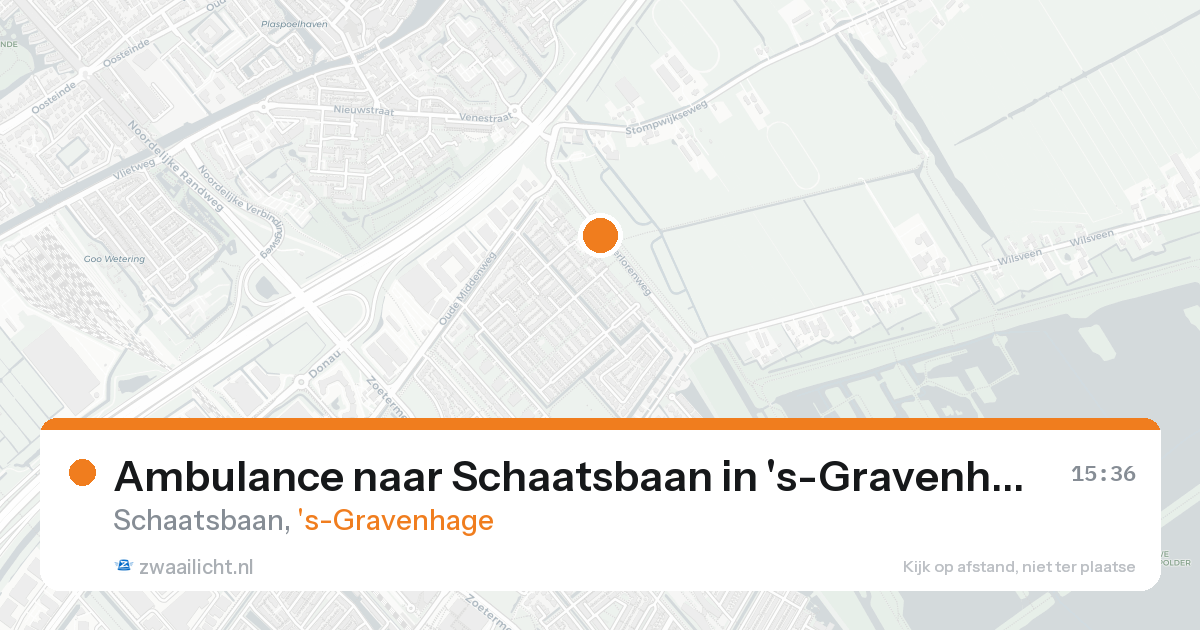 Ambulance naar Schaatsbaan in 's-Gravenhage — 24 aug 2026