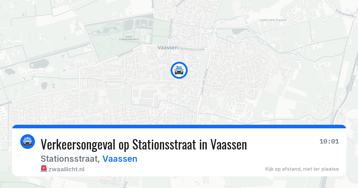 Verkeersongeval op Stationsstraat in Vaassen — 24 jun 2026