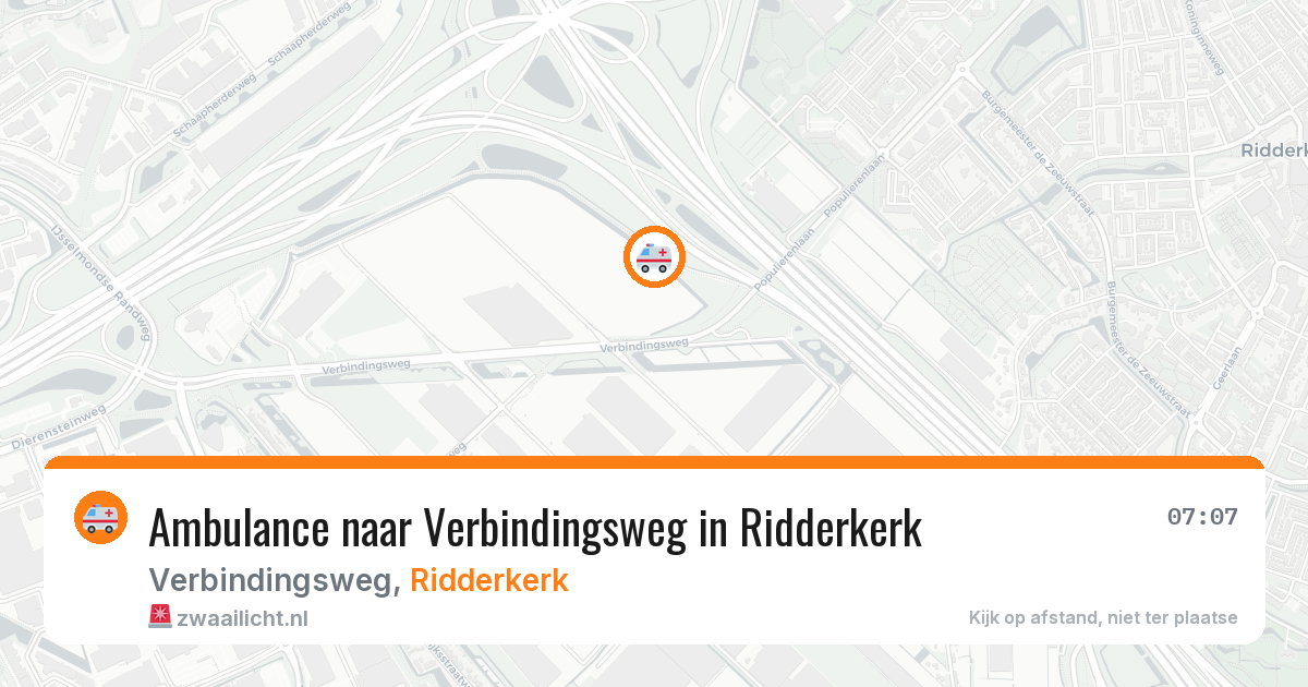 Ambulance naar Verbindingsweg in Ridderkerk — 15 jul 2026