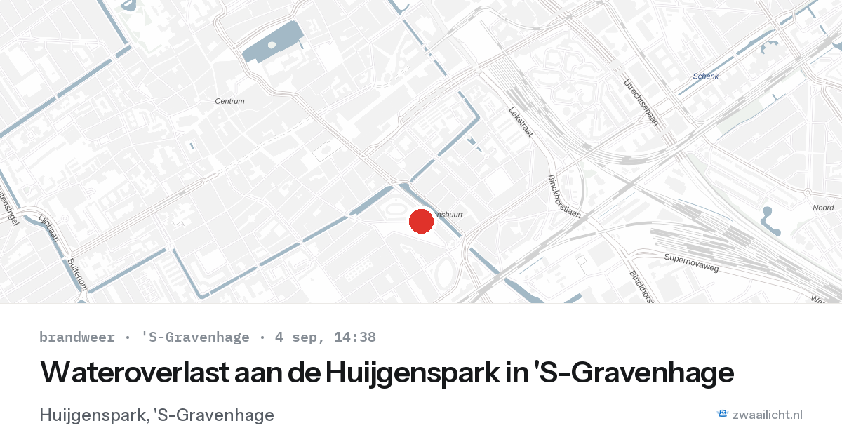Wateroverlast aan de Huijgenspark in 'S-Gravenhage — 4 sep 2026