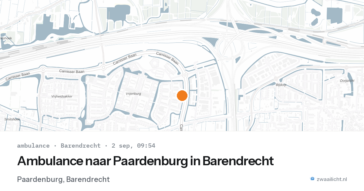 Ambulance naar Paardenburg in Barendrecht — 2 sep 2026