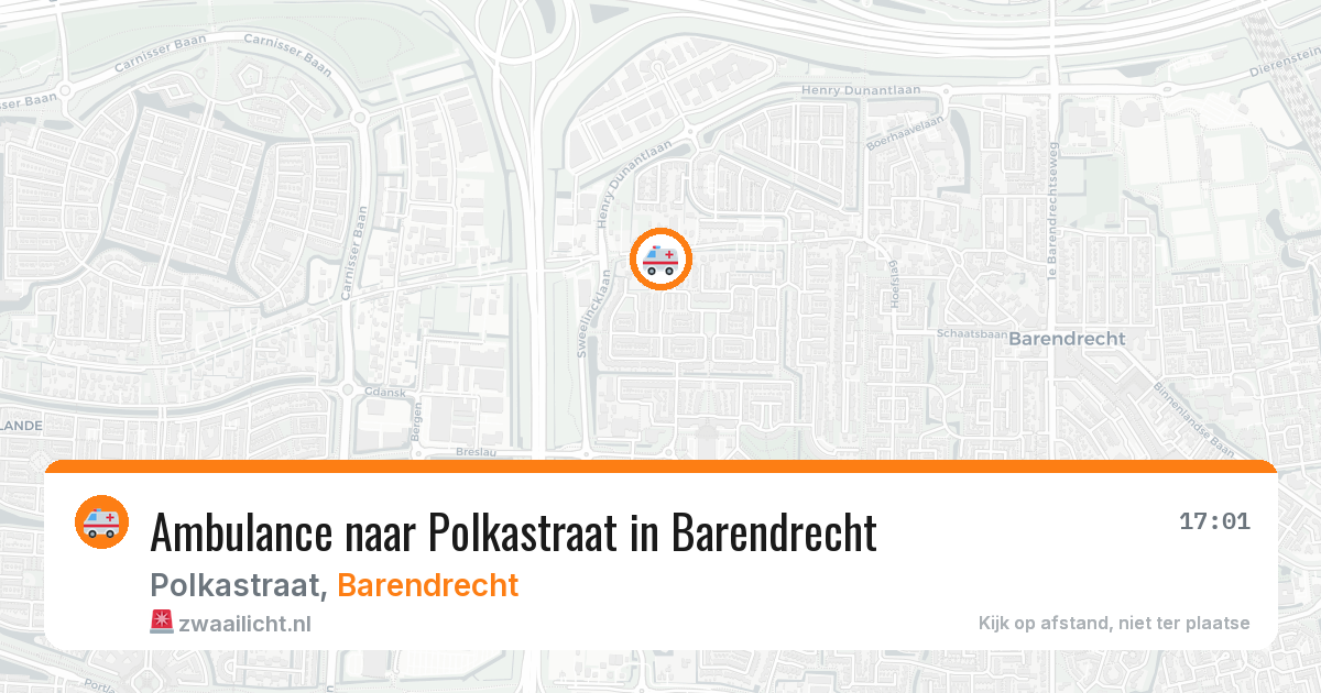 Ambulance naar Polkastraat in Barendrecht — 25 mei 2026
