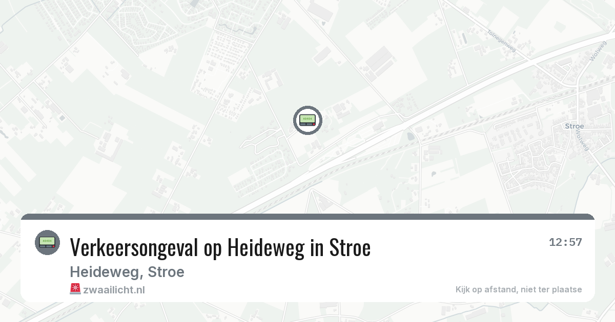 Verkeersongeval op Heideweg in Stroe — 29 jul 2026
