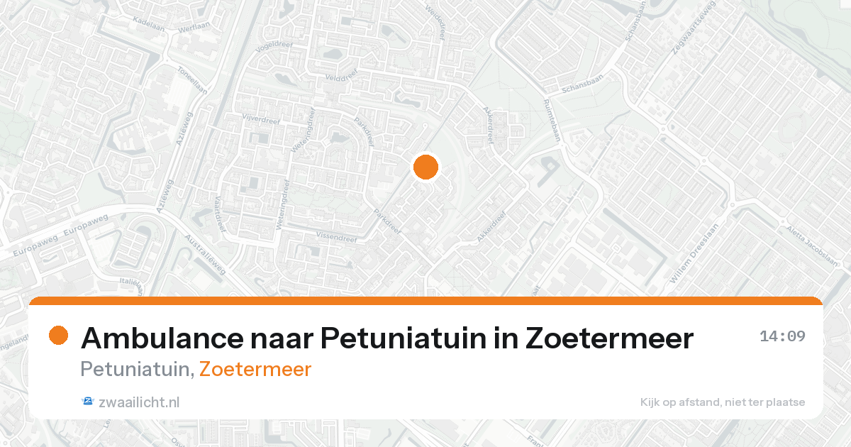 Ambulance naar Petuniatuin in Zoetermeer — 19 aug 2026