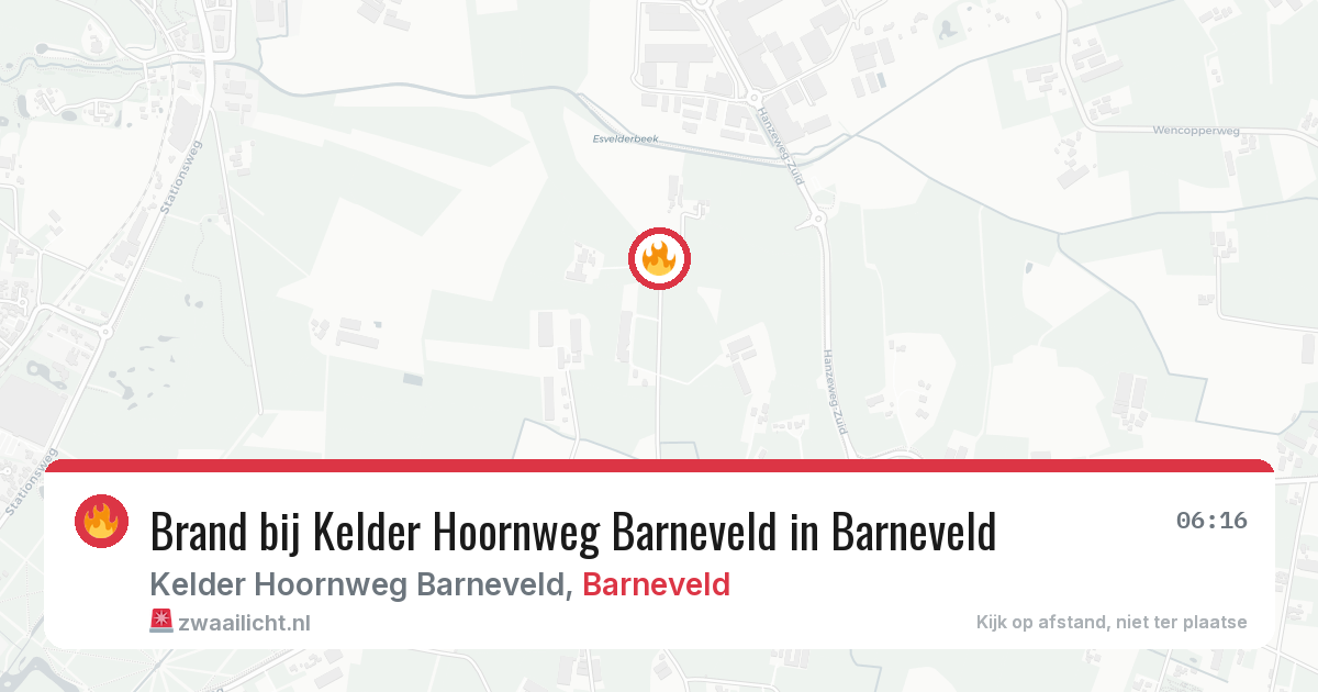 Brand bij Kelder Hoornweg Barneveld in Barneveld — 17 mei 2026