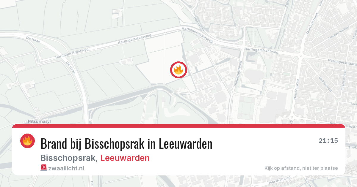Brand bij Bisschopsrak in Leeuwarden — 17 jan 2026