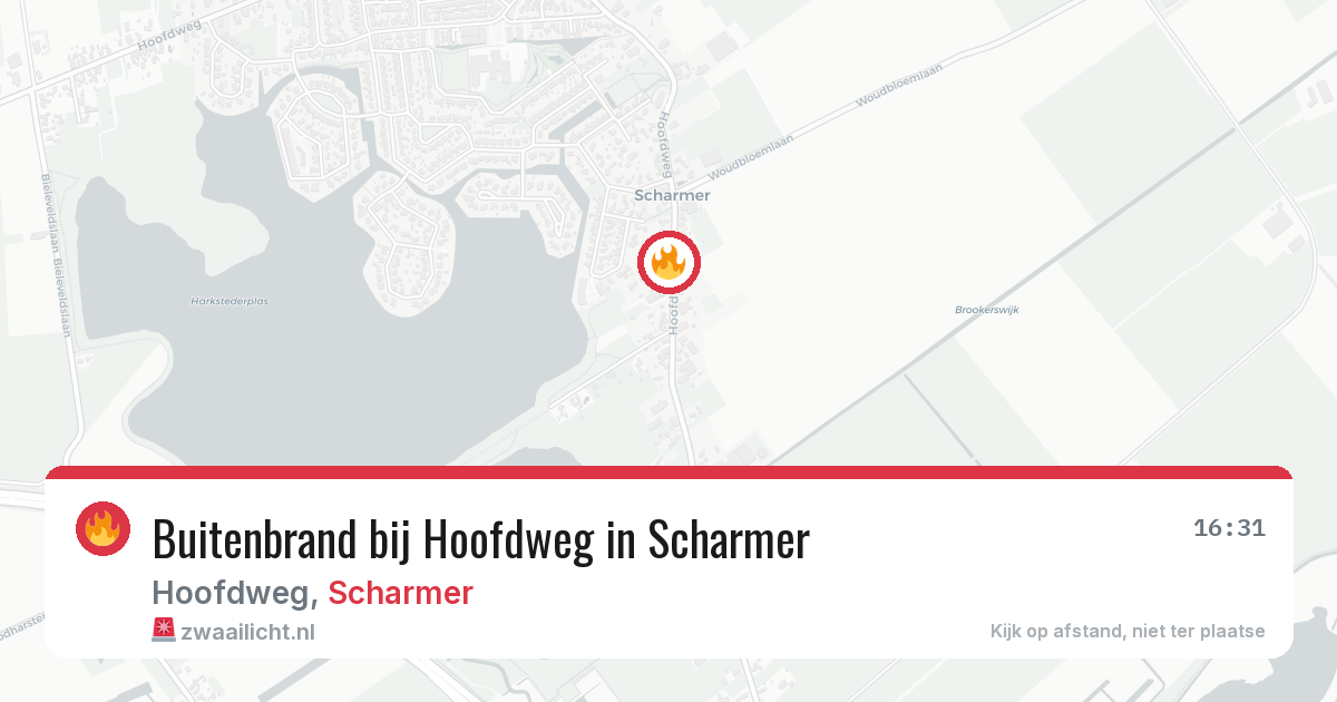Buitenbrand bij Hoofdweg in Scharmer — 22 mei 2026