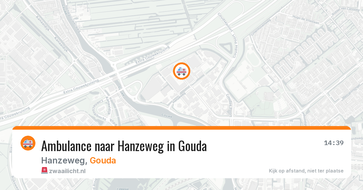 Ambulance naar Hanzeweg in Gouda — 7 aug 2026