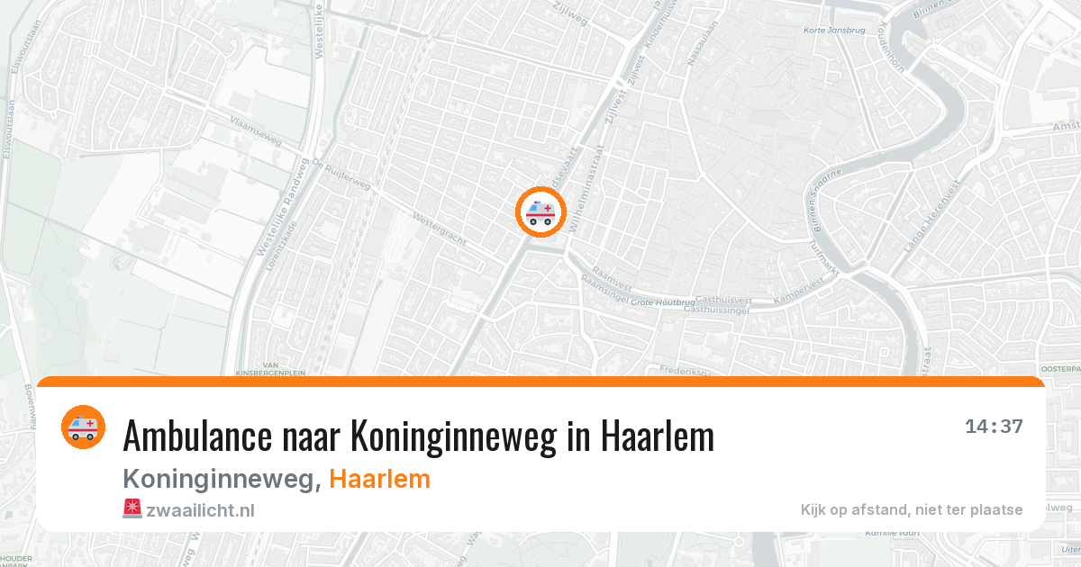 Ambulance naar Koninginneweg in Haarlem — 5 aug 2026