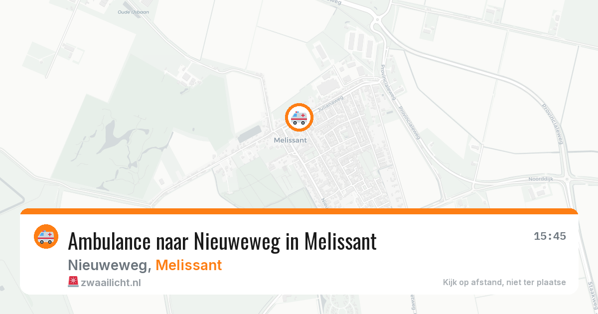 Ambulance naar Nieuweweg in Melissant — 6 jul 2026