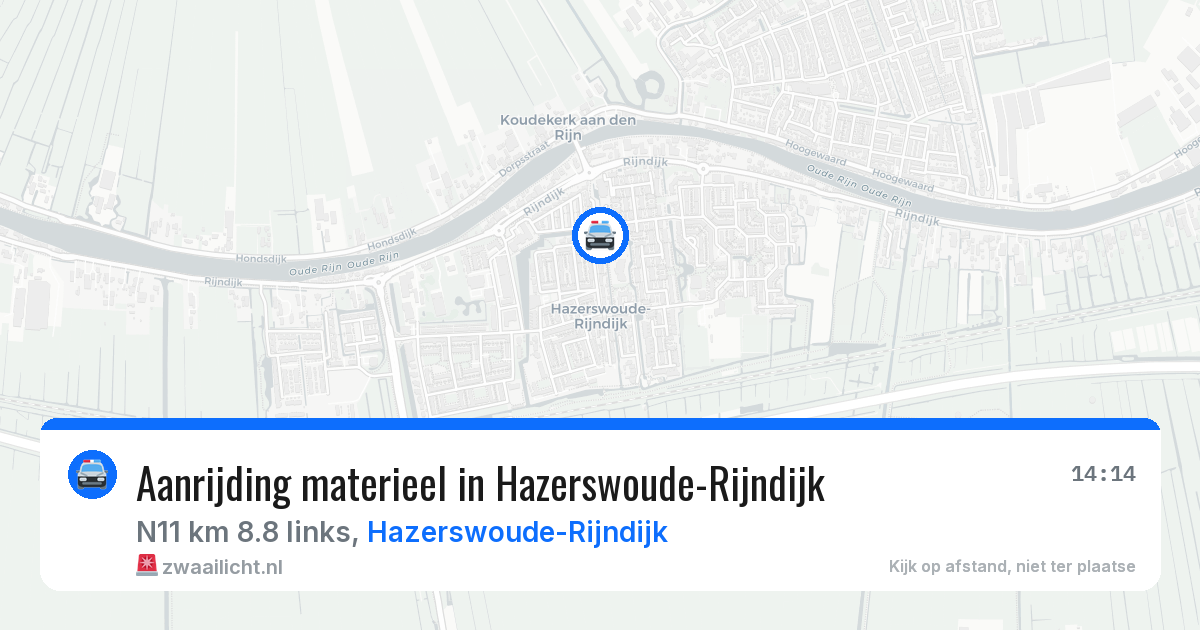 Aanrijding materieel in Hazerswoude-Rijndijk — 24 mrt 2026