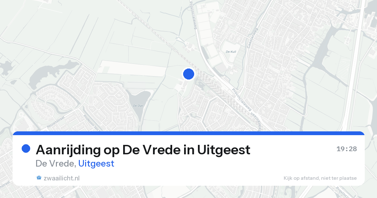 Aanrijding op De Vrede in Uitgeest — 24 aug 2026