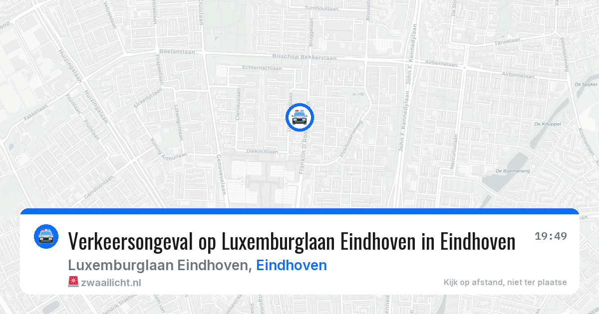 Verkeersongeval op Luxemburglaan Eindhoven in Eindhoven — 18 mei 2026