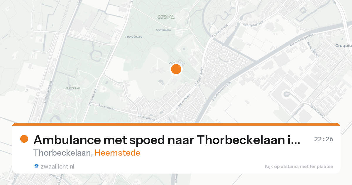 Ambulance met spoed naar Thorbeckelaan in Heemstede — 23 aug 2026