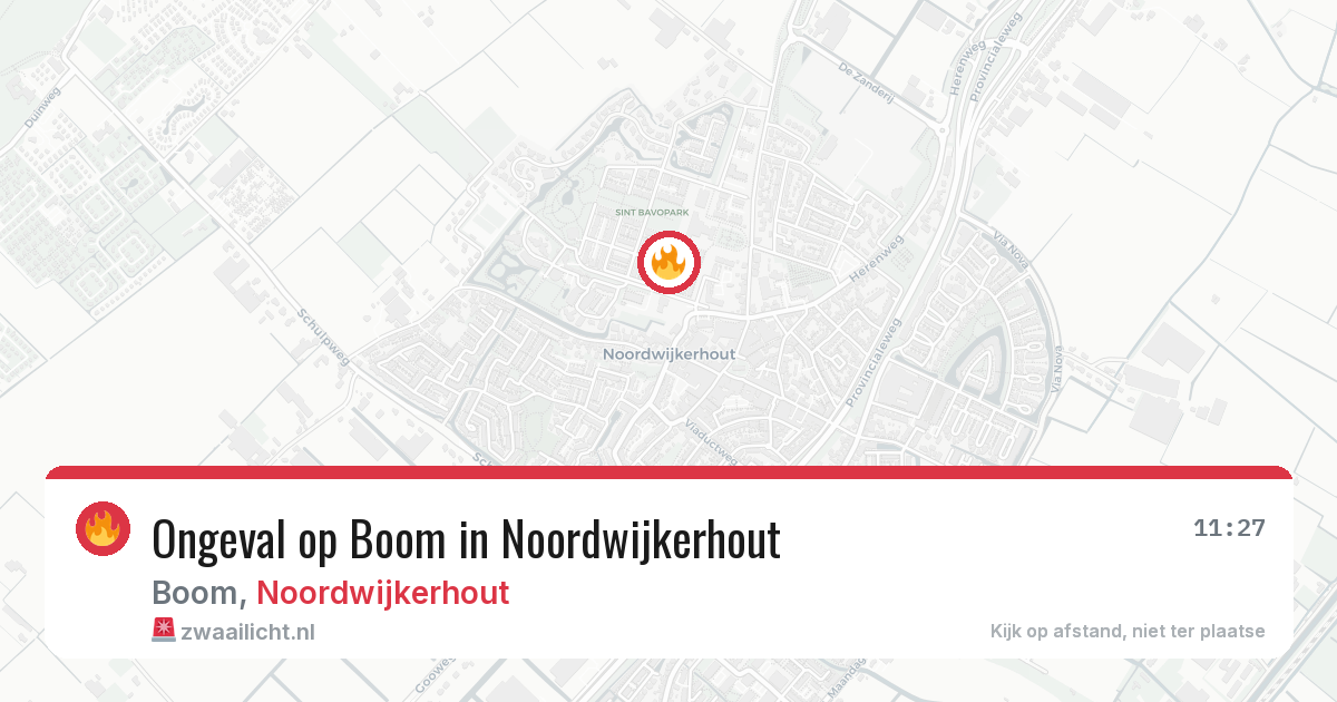 Ongeval op Boom in Noordwijkerhout — 1 aug 2026