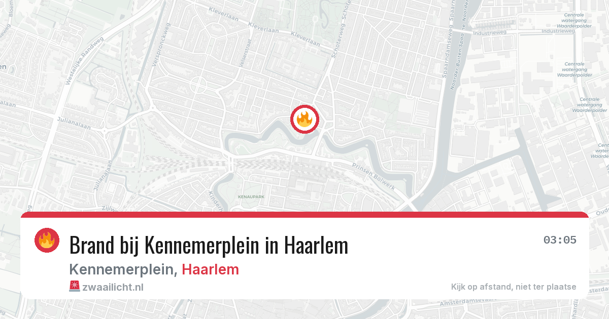 Brand bij Kennemerplein in Haarlem — 2 aug 2026
