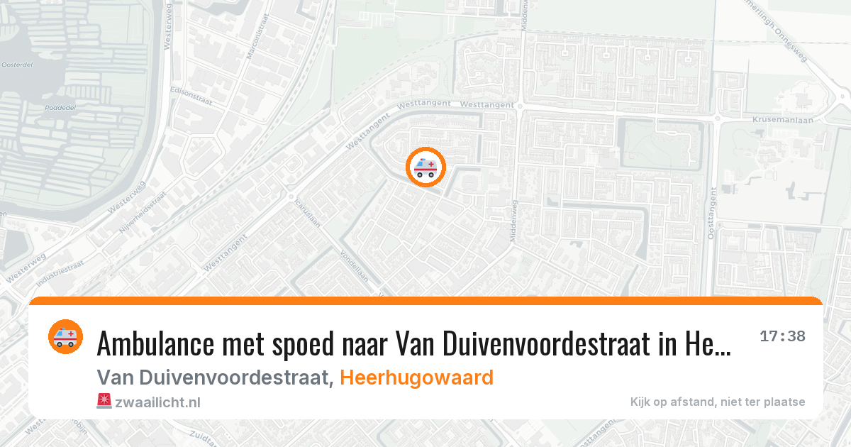Ambulance met spoed naar Van Duivenvoordestraat in Heerhugowaard — 25 mei 2026
