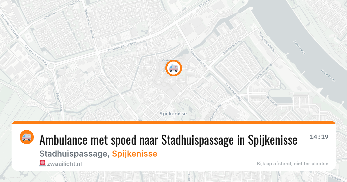 Ambulance met spoed naar Stadhuispassage in Spijkenisse — 4 mei 2026
