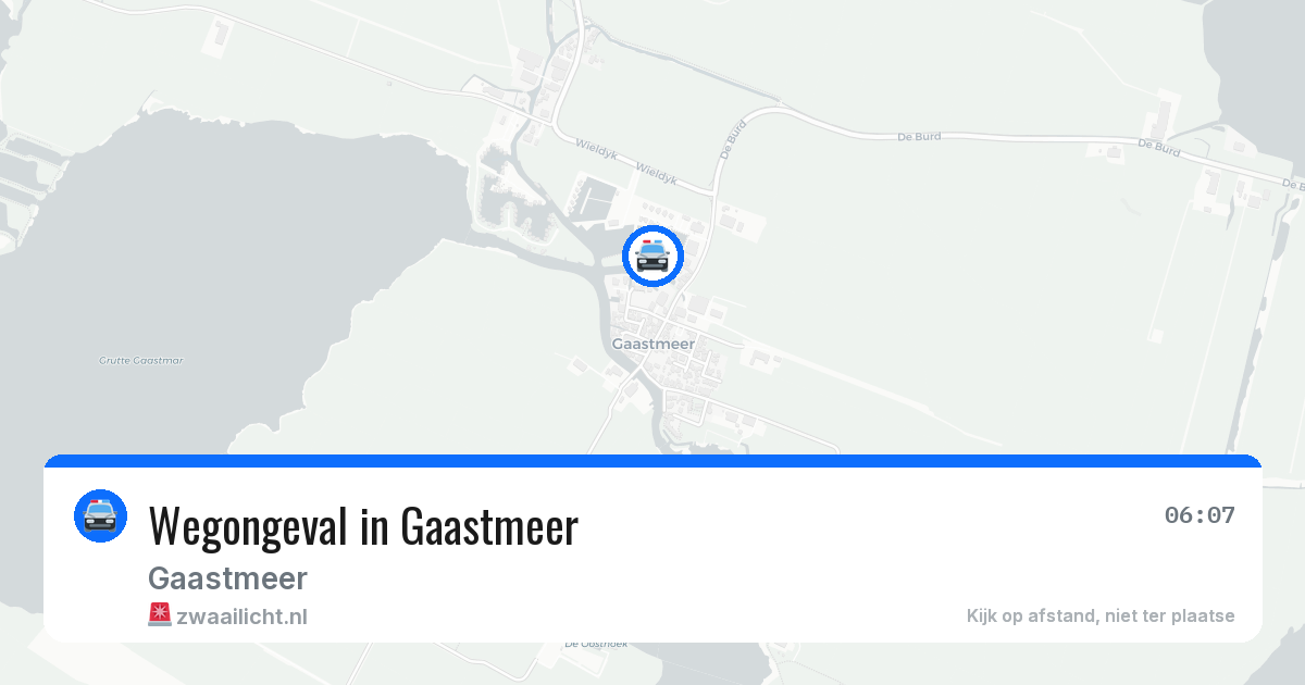 Wegongeval in Gaastmeer — 20 jun 2026