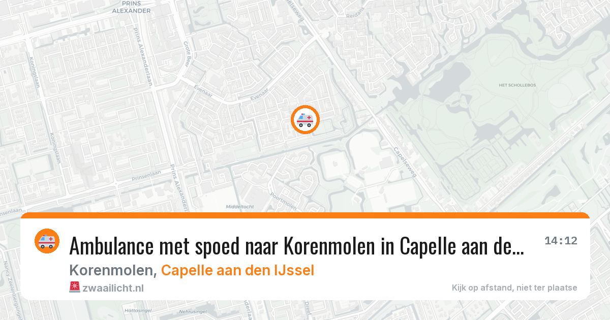 Ambulance met spoed naar Korenmolen in Capelle aan den IJssel — 1 jul 2026