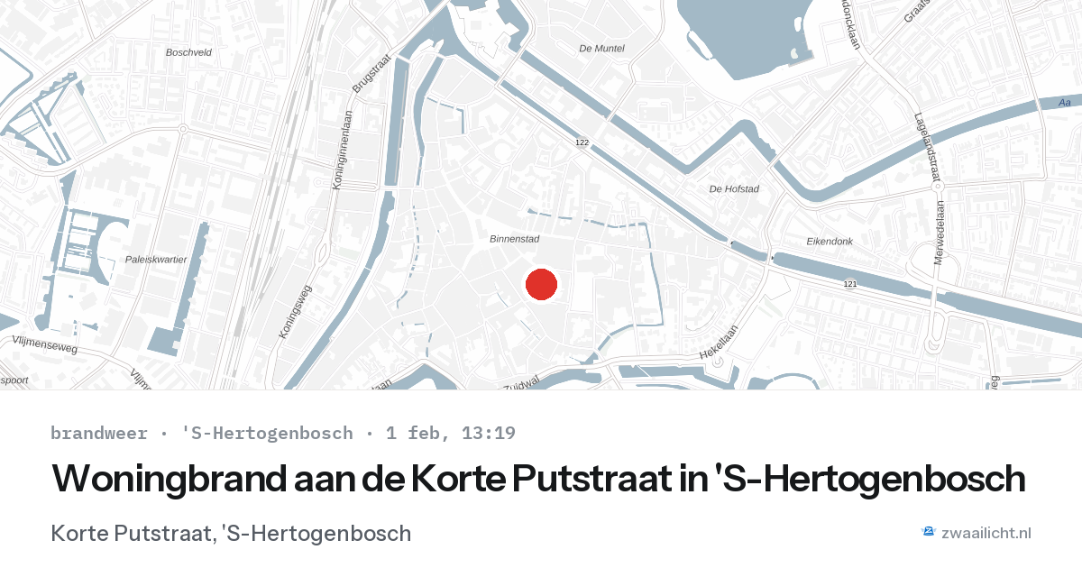 Woningbrand aan de Korte Putstraat in 'S-Hertogenbosch — 1 feb 2026