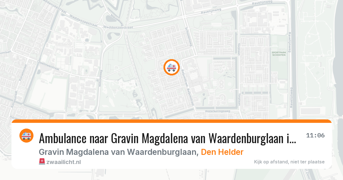 Ambulance naar Gravin Magdalena van Waardenburglaan in Den Helder — 13 jul 2026