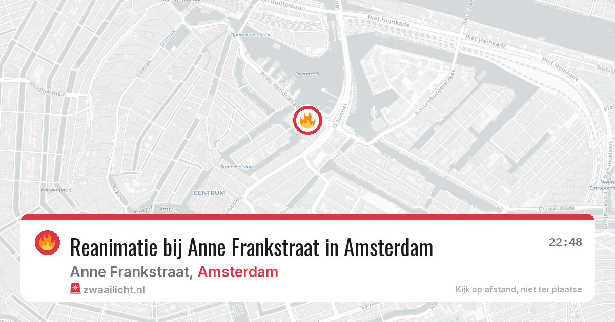 Reanimatie bij Anne Frankstraat in Amsterdam — 6 apr 2026
