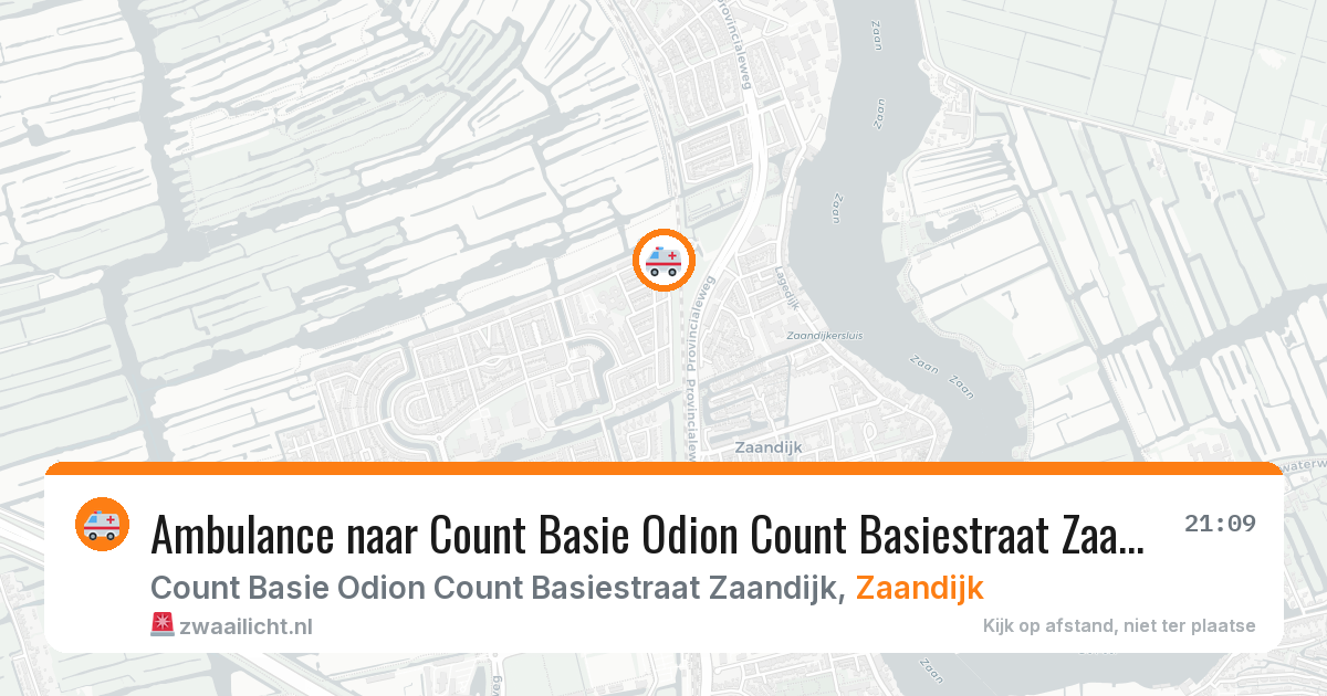 Ambulance naar Count Basie Odion Count Basiestraat Zaandijk in Zaandijk — 27 mrt 2026