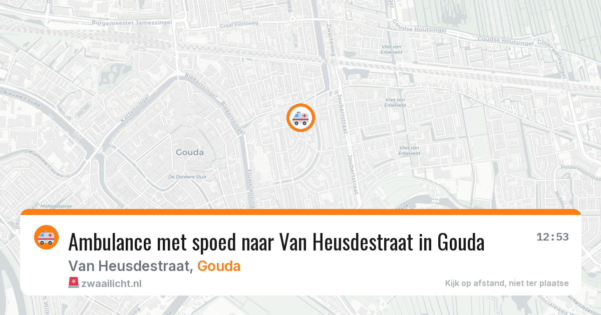 Ambulance met spoed naar Van Heusdestraat in Gouda — 29 jul 2026