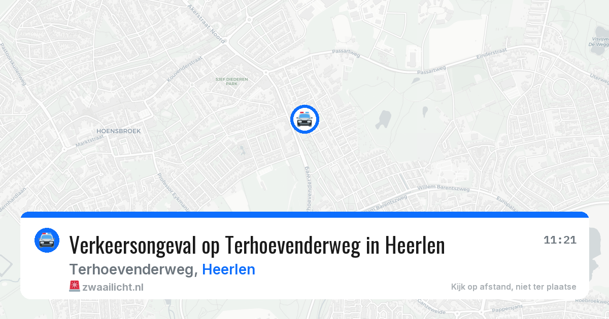 Verkeersongeval op Terhoevenderweg in Heerlen — 18 jan 2026