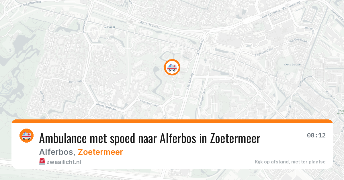Ambulance met spoed naar Alferbos in Zoetermeer — 6 apr 2026