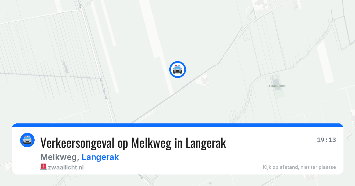 Verkeersongeval op Melkweg in Langerak — 31 mei 2026