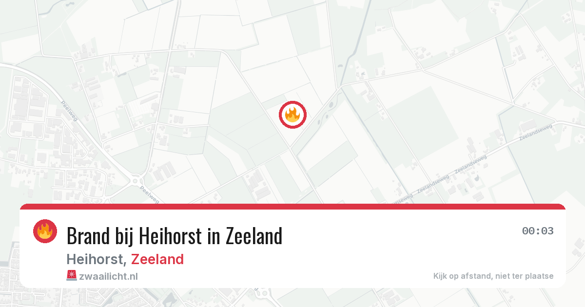 Brand bij Heihorst in Zeeland — 12 aug 2026