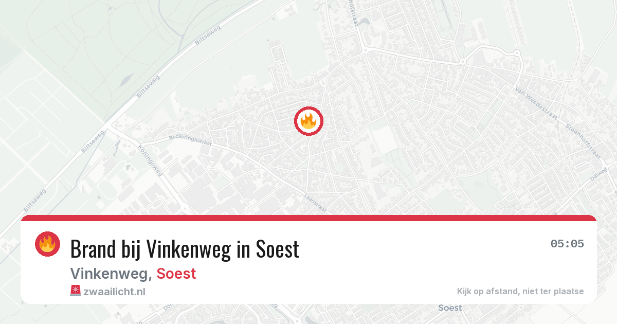 Brand bij Vinkenweg in Soest — 1 mei 2026