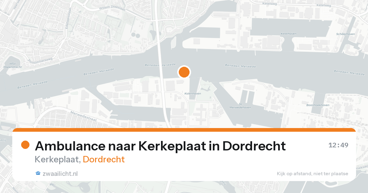 Ambulance naar Kerkeplaat in Dordrecht — 24 aug 2026