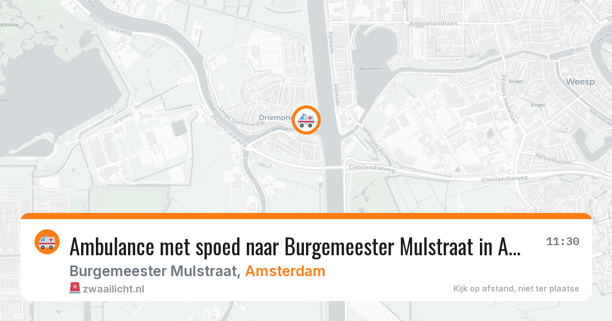 Ambulance met spoed naar Burgemeester Mulstraat in Amsterdam — 22 jun 2026