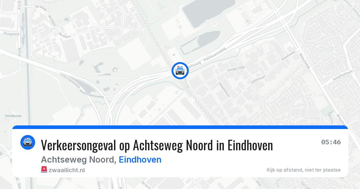 Verkeersongeval op Achtseweg Noord in Eindhoven — 5 mei 2026