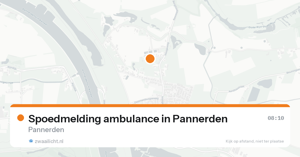 Spoedmelding ambulance in Pannerden — 17 aug 2026