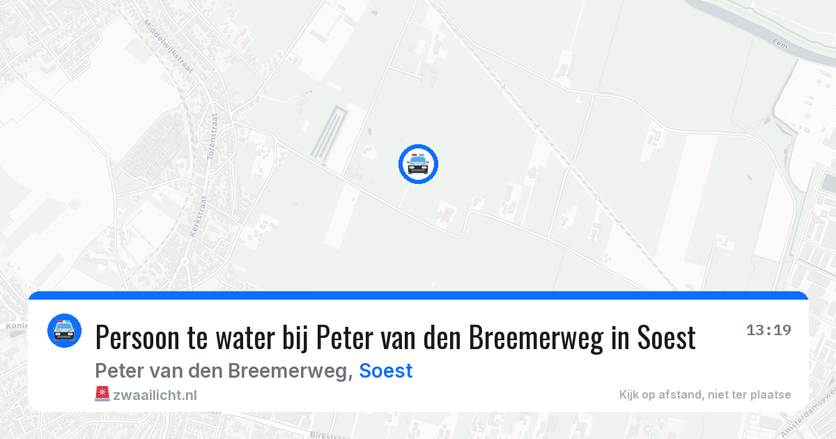 Persoon te water bij Peter van den Breemerweg in Soest — 30 jan 2026