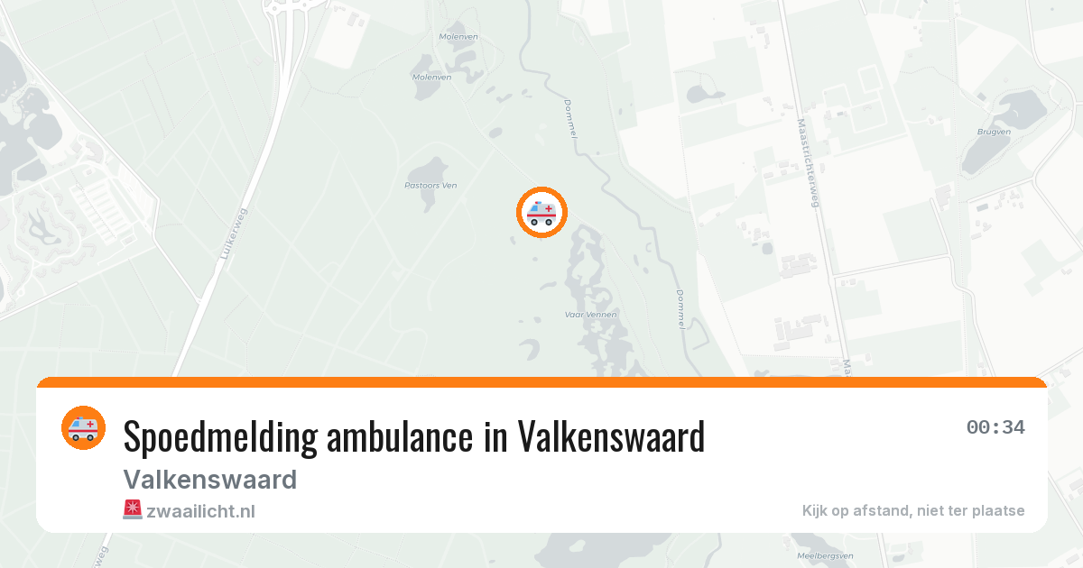 Spoedmelding ambulance in Valkenswaard — 13 aug 2026