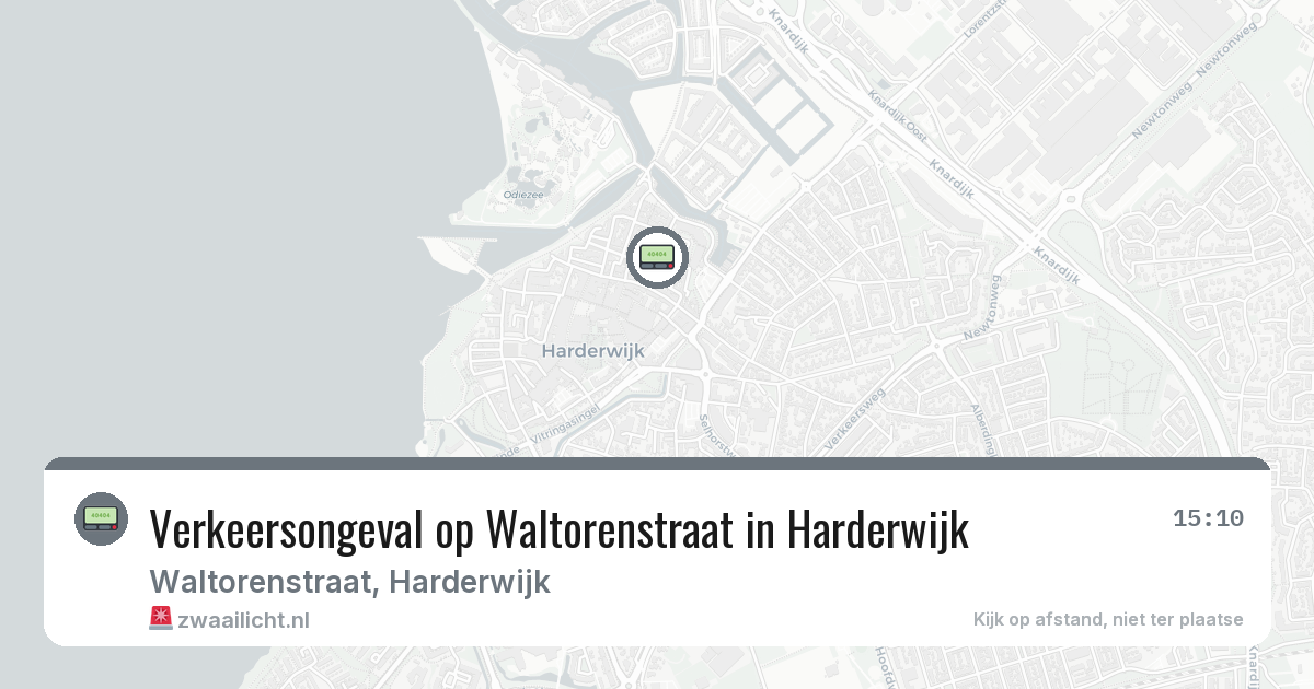 Verkeersongeval op Waltorenstraat in Harderwijk — 6 aug 2026