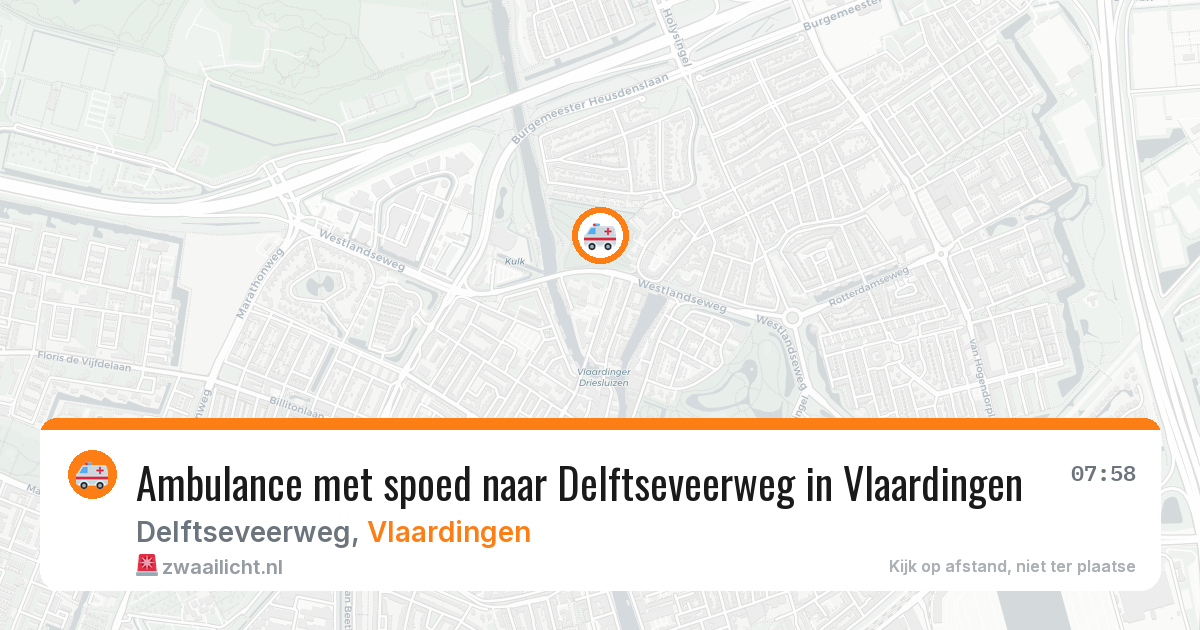 Ambulance met spoed naar Delftseveerweg in Vlaardingen — 26 apr 2026