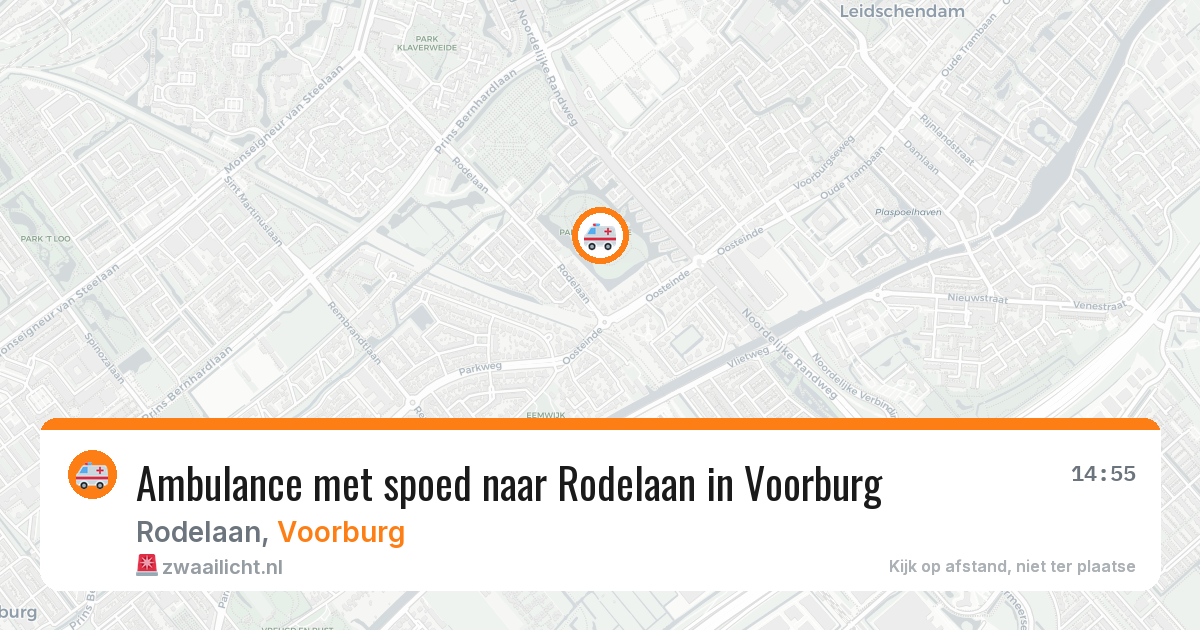 Ambulance met spoed naar Rodelaan in Voorburg — 2 aug 2026