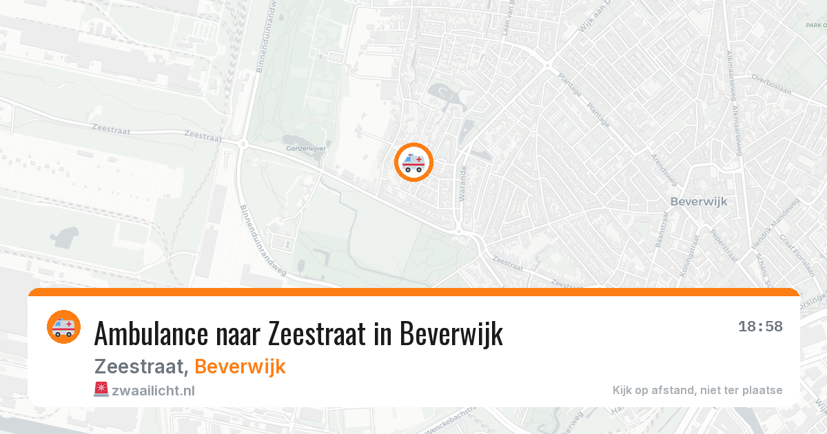 Ambulance naar Zeestraat in Beverwijk — 10 aug 2026
